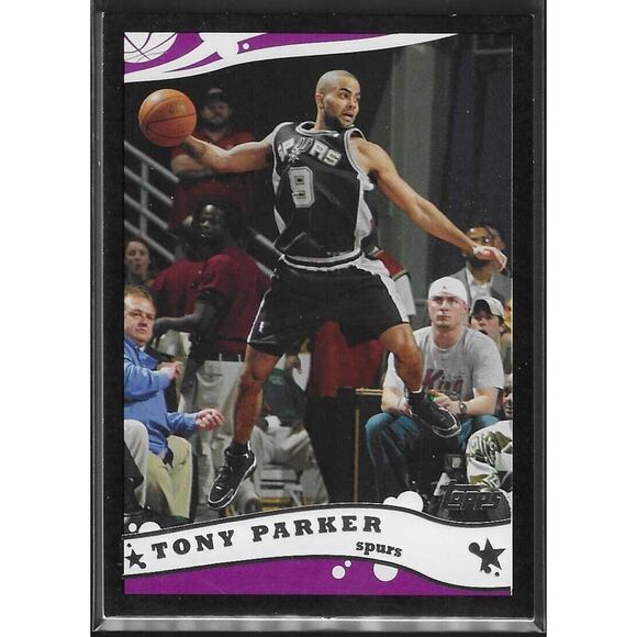 2005 Topps Tony Parker Card Black #122 Numbered To 500 - Picture 1 of 2
